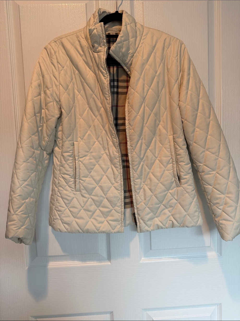 Burberry London White Puffer Jacket